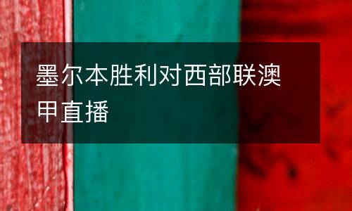 墨爾本勝利對(duì)西部聯(lián)澳甲直播