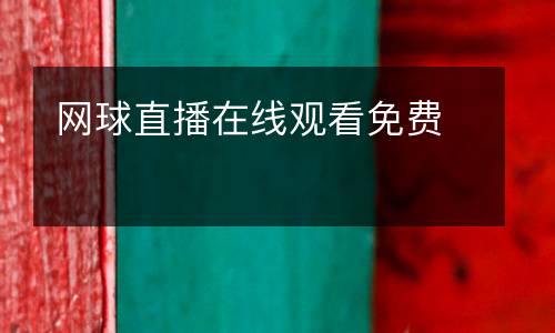 網(wǎng)球直播在線觀看免費