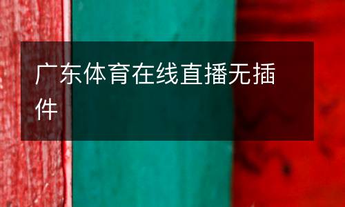 廣東體育在線直播無插件